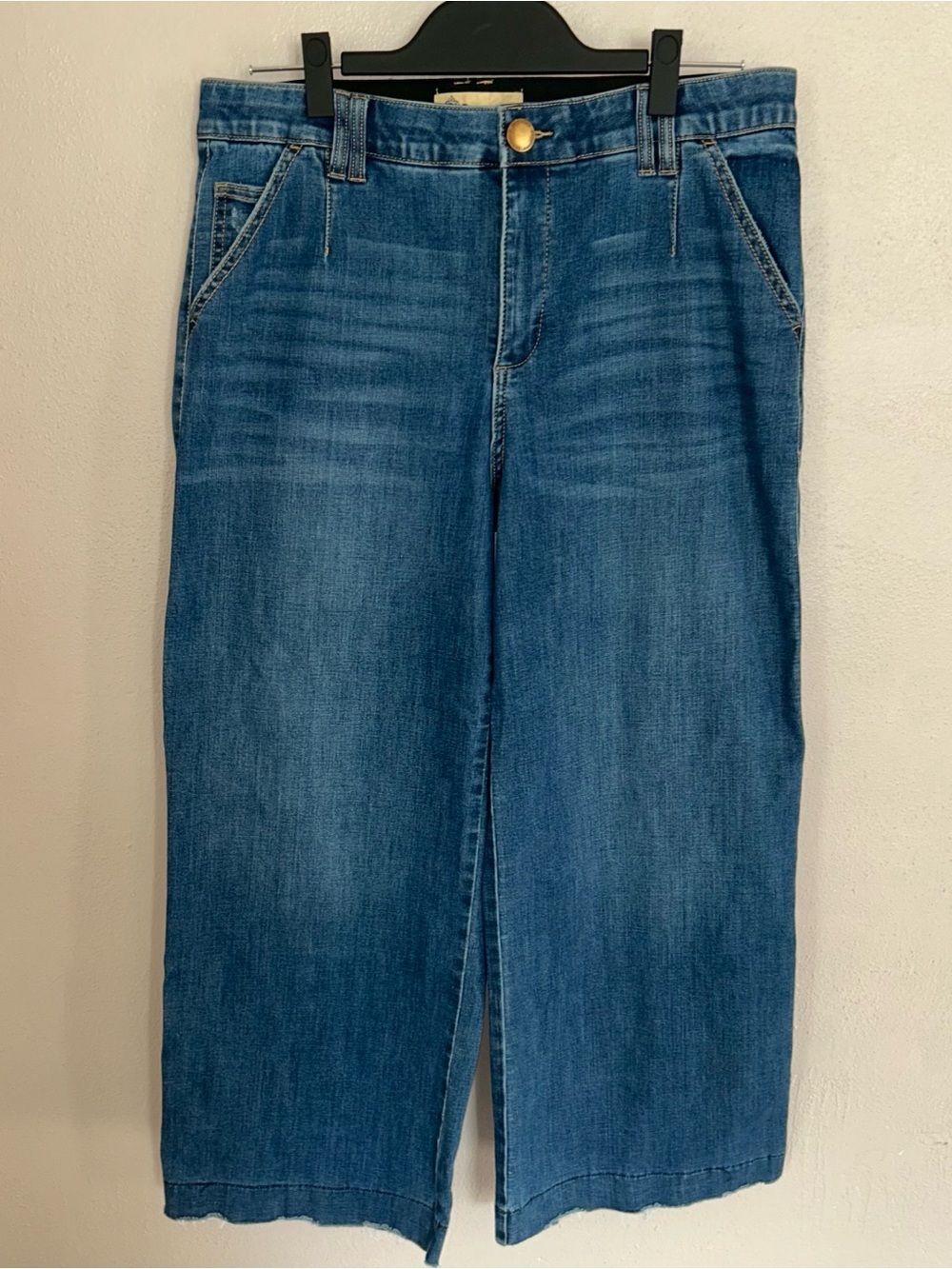 Democracy Wide Leg Jeans in Classic Blue - Picture 3 of 7